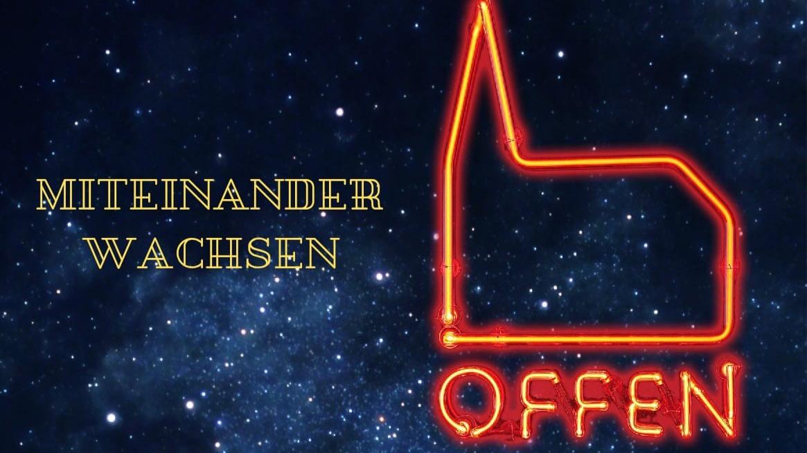 Logo Nacht der offenen Kirch e26 mit Schriftzug 'Miteinander wachsen'