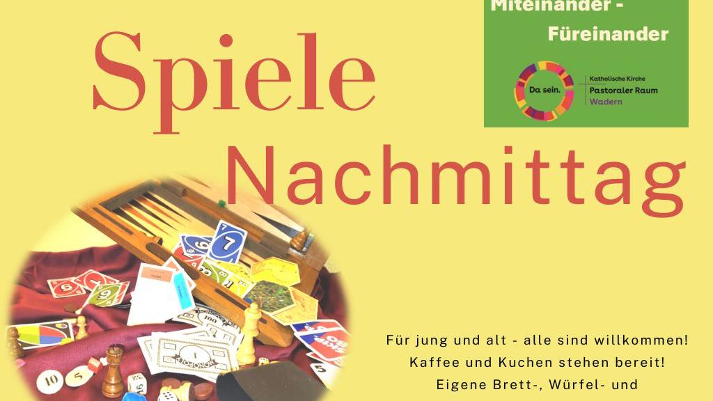 Spielenachmittag im Pastoralen Raum Plakat