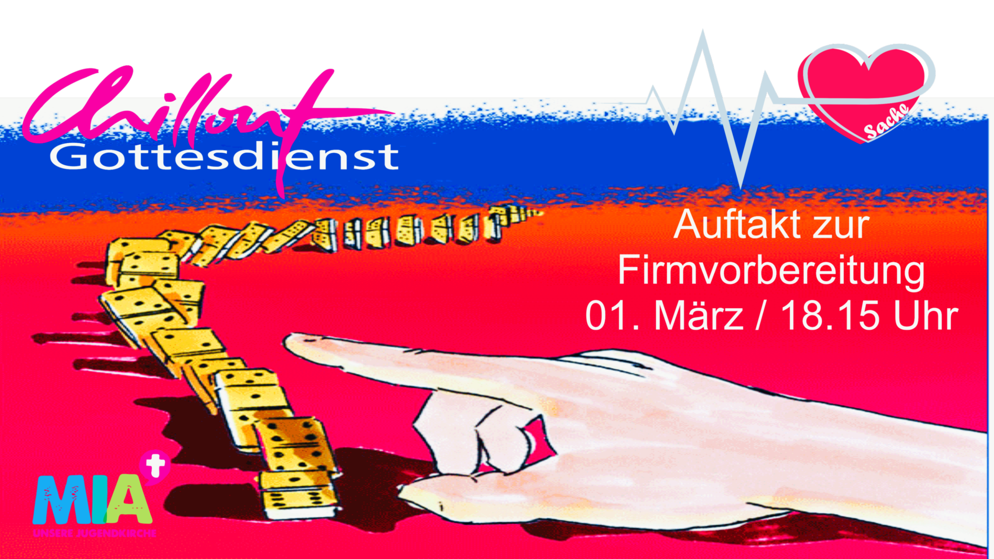 Plakat zumr Start der Firmvorbereitung im Pastoralen Raum Wadern am 1.März 26