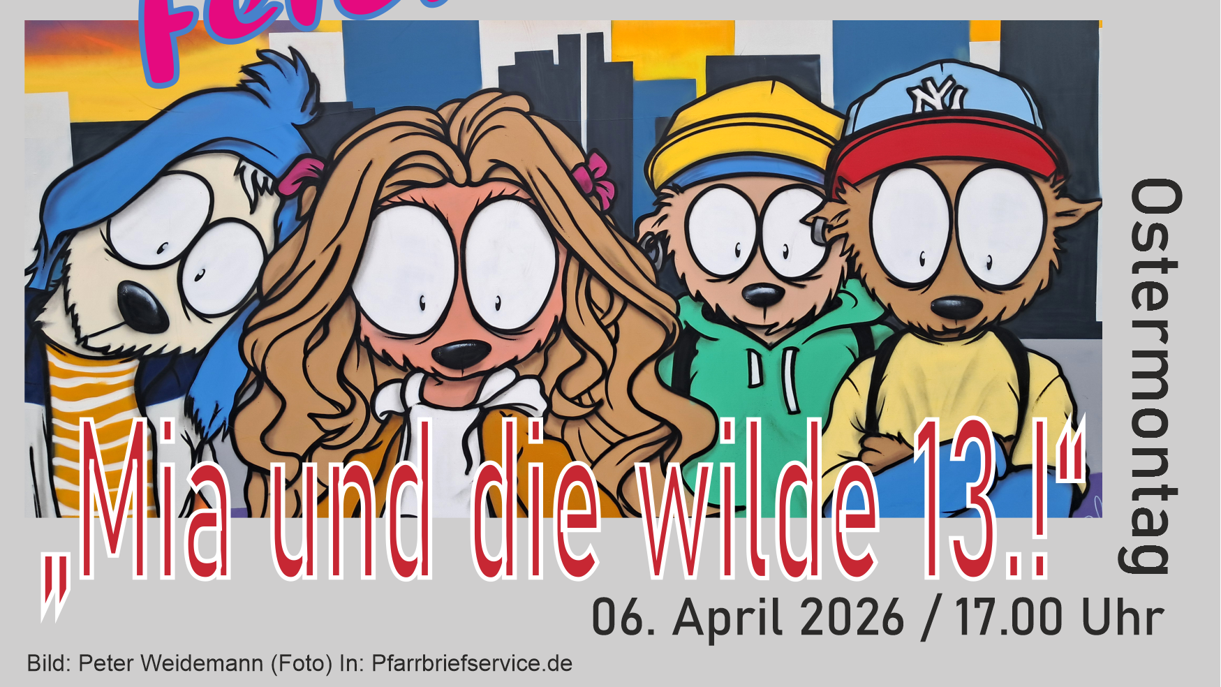 Plakat Mia 13. Geburtstagsfeier